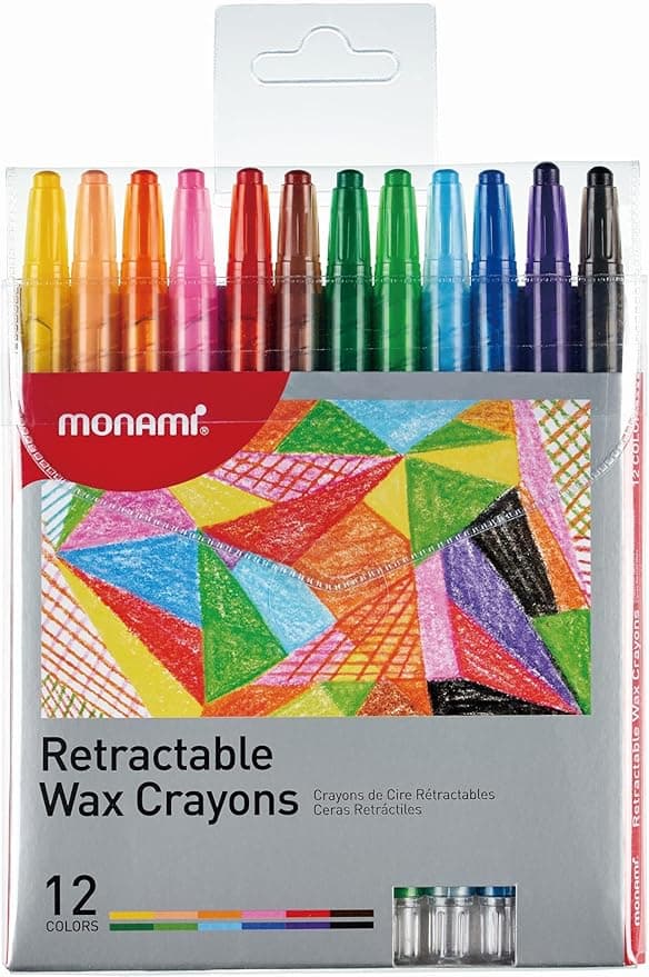 Monami Retractable Wax Crayons
