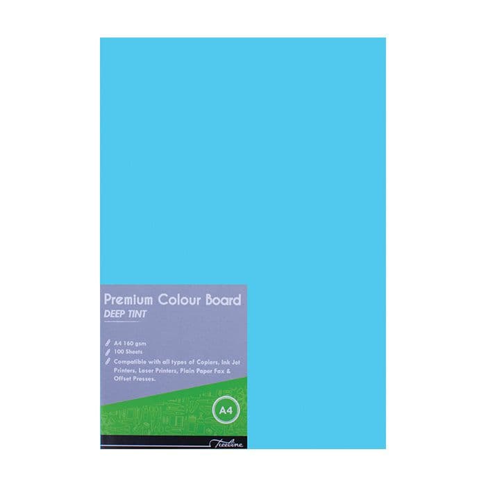 Treeline A4 Deep Tint Project Board 160gsm Assorted 100's view 2