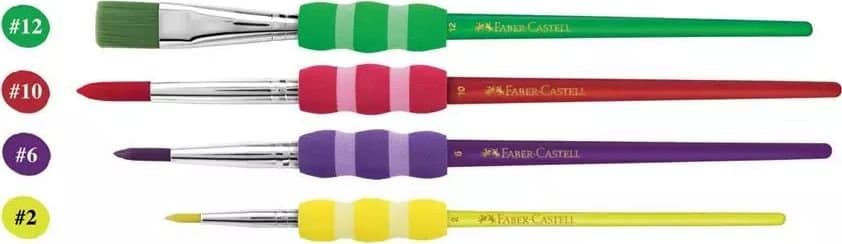 FABER-CASTELL BRUSHES SOFT TOUCH CLASSIC SIZES PKT-4