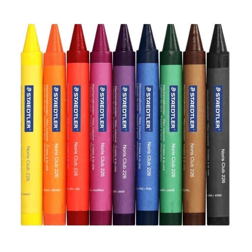 STAEDTLER SUPER JUMBO WAX CRAYONS 9`s