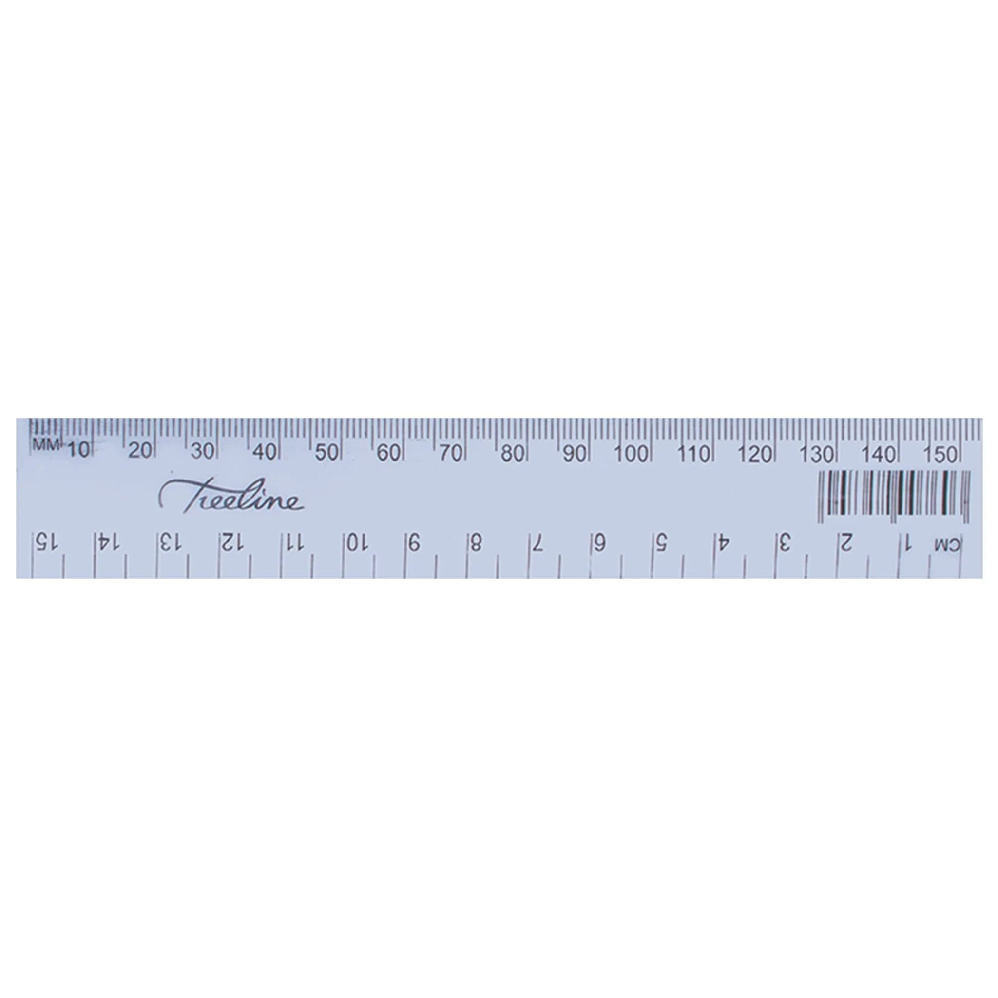 TREELINE 15cm RULERS CLEAR