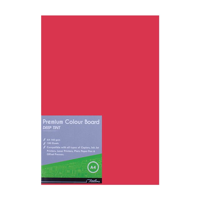 Treeline A4 Deep Tint Project Board 160gsm Assorted 100's view 7