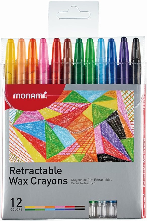 Monami Retractable Wax Crayons