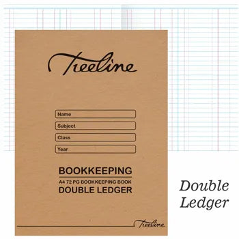 72 PG DOUBLE LEDGER BOOKKEEPING BOOK A4